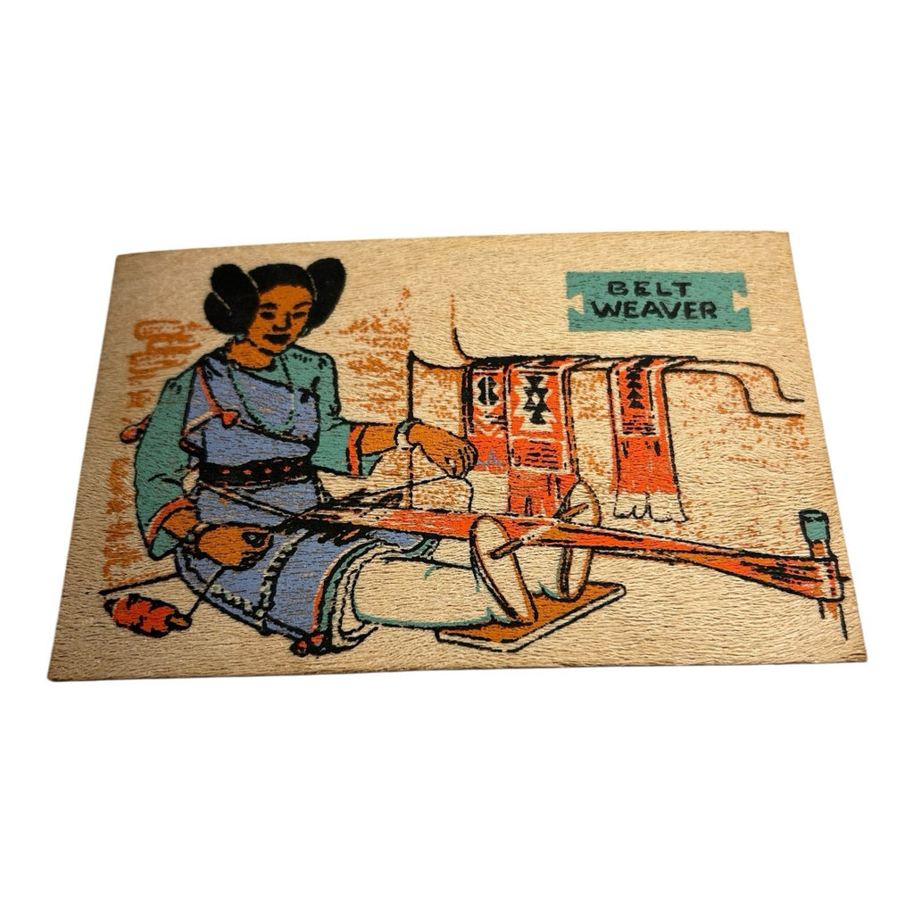 Antique Yucca Wood Pulp Native American Post Card