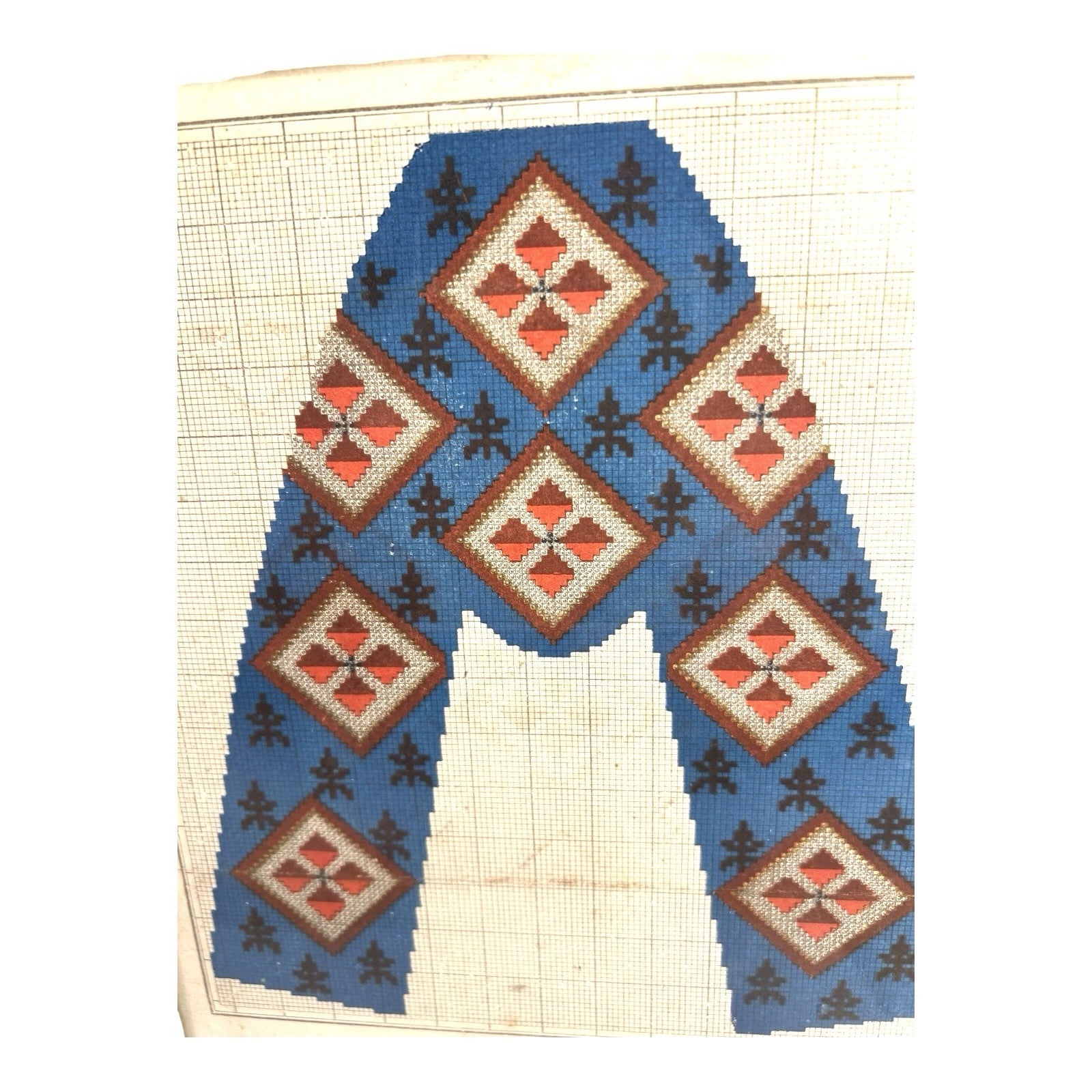 Antique Slipper in Beads and Raised Berlin Work Pattern Englishwoman's Domestic