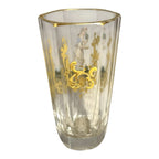 Antique Moser Six-Sided Hand Painted Cordial Glass