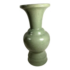 Antique Chinese Qing Dynasty Celadon Crackle Glass Ceramic Vase