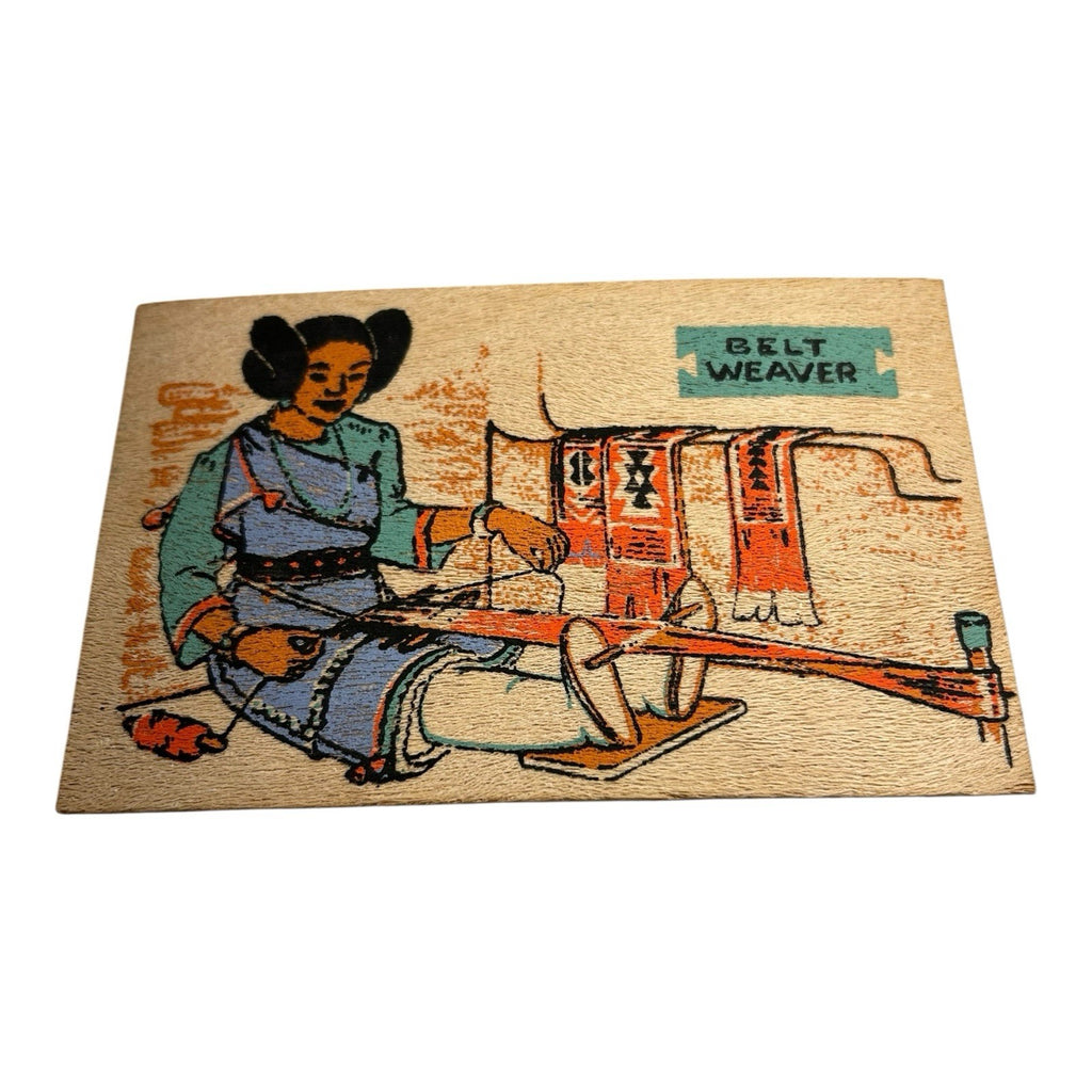 Antique Yucca Wood Pulp Native American Post Card