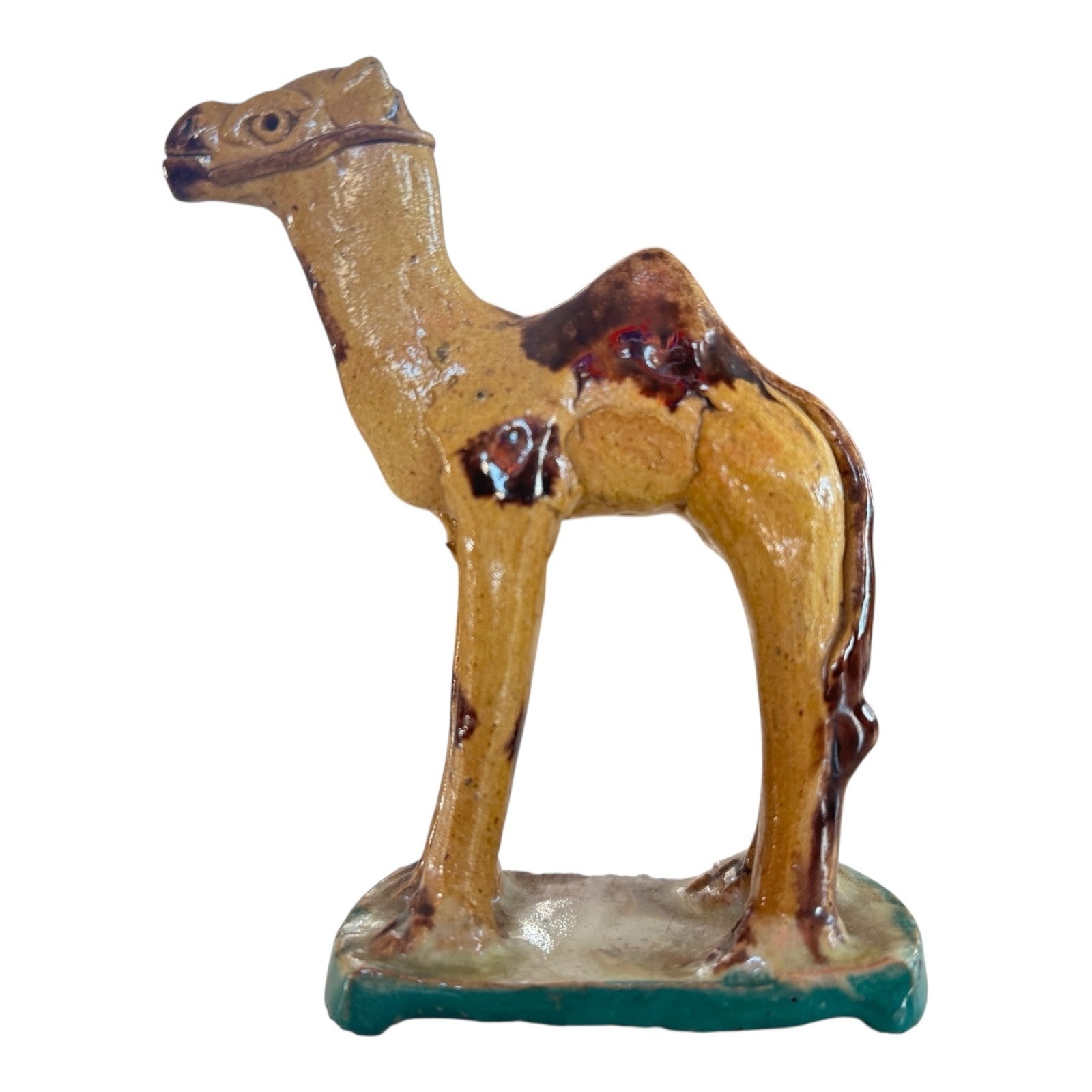Vintage Studio Folk Art Pottery Camel Figurine Statue