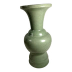 Antique Chinese Qing Dynasty Celadon Crackle Glass Ceramic Vase