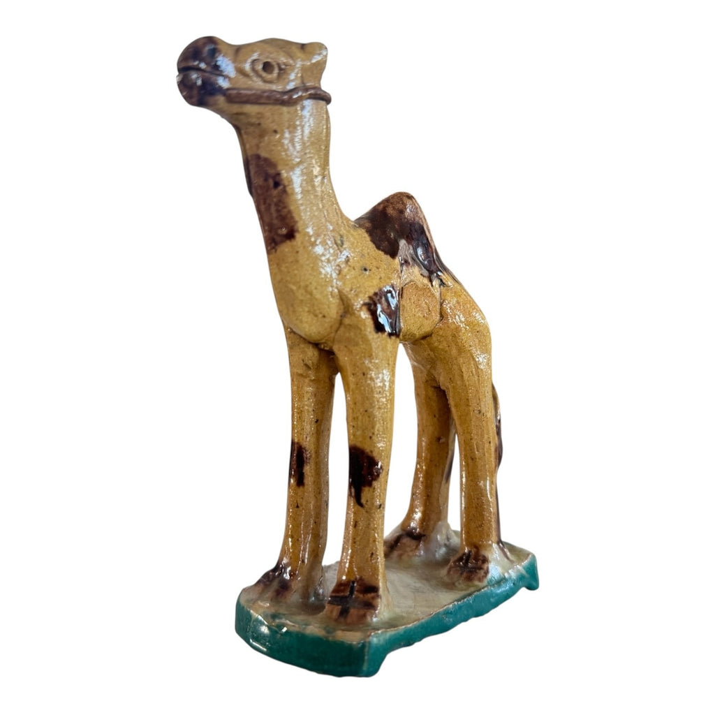 Vintage Studio Folk Art Pottery Camel Figurine Statue