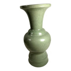 Antique Chinese Qing Dynasty Celadon Crackle Glass Ceramic Vase