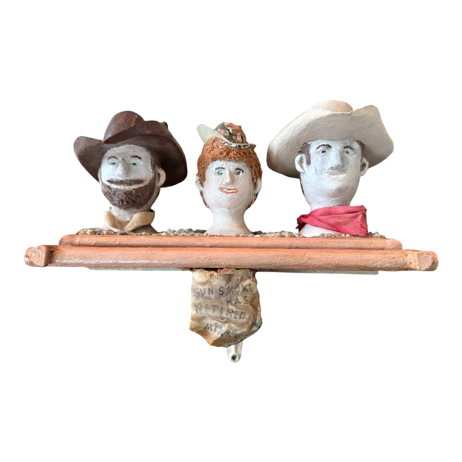 Vintage Gunsmoke Characters Hanging Shelf (Western Americana Decor)