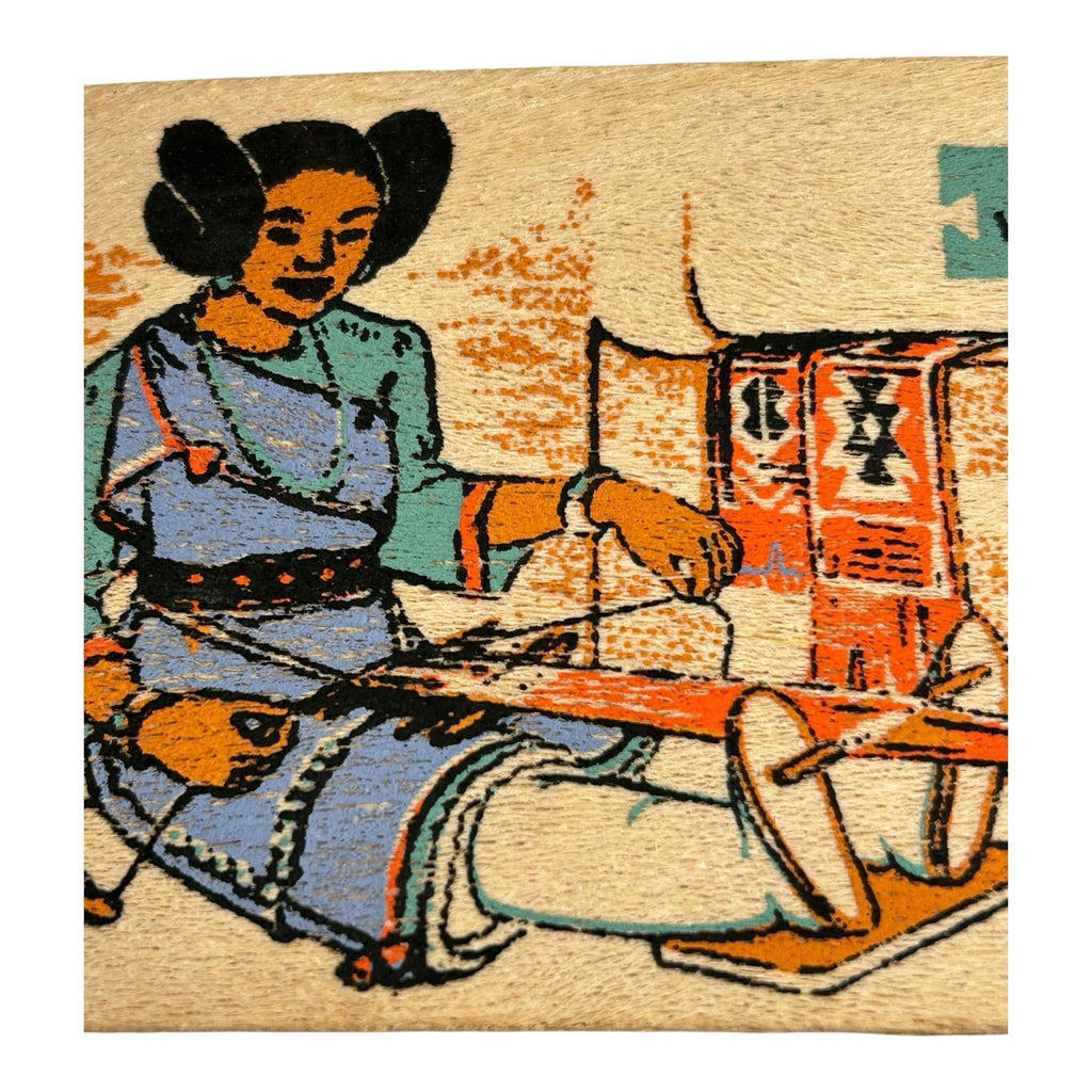 Antique Yucca Wood Pulp Native American Post Card