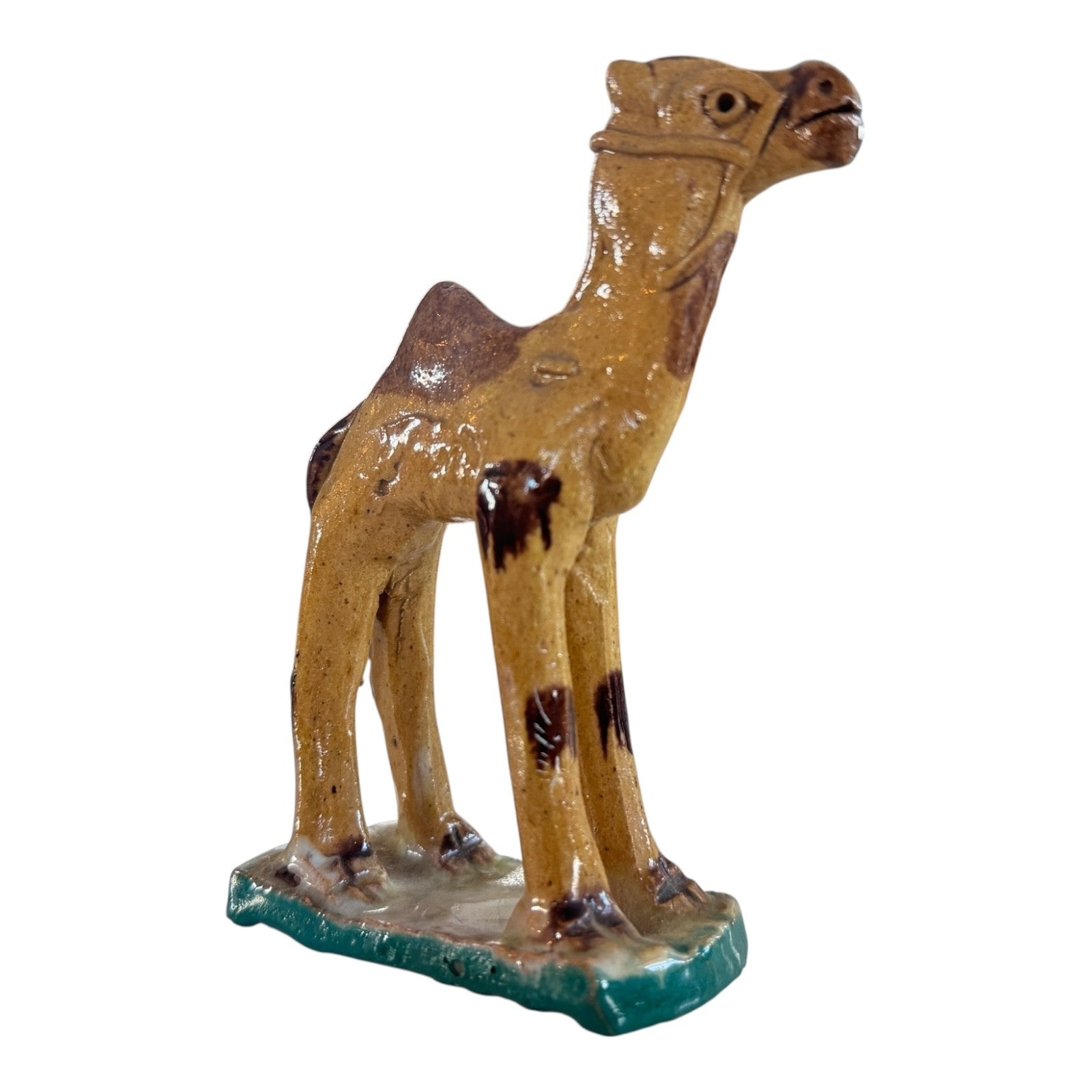 Vintage Studio Folk Art Pottery Camel Figurine Statue