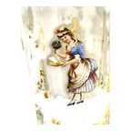 Antique Moser Six-Sided Hand Painted Cordial Glass