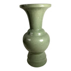 Antique Chinese Qing Dynasty Celadon Crackle Glass Ceramic Vase