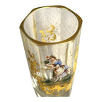 Antique Moser Six-Sided Hand Painted Cordial Glass