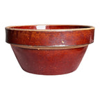 Antique Yellowware Red Brown Rockingham Glaze Mixing Bowl - Martha Stewart Prop