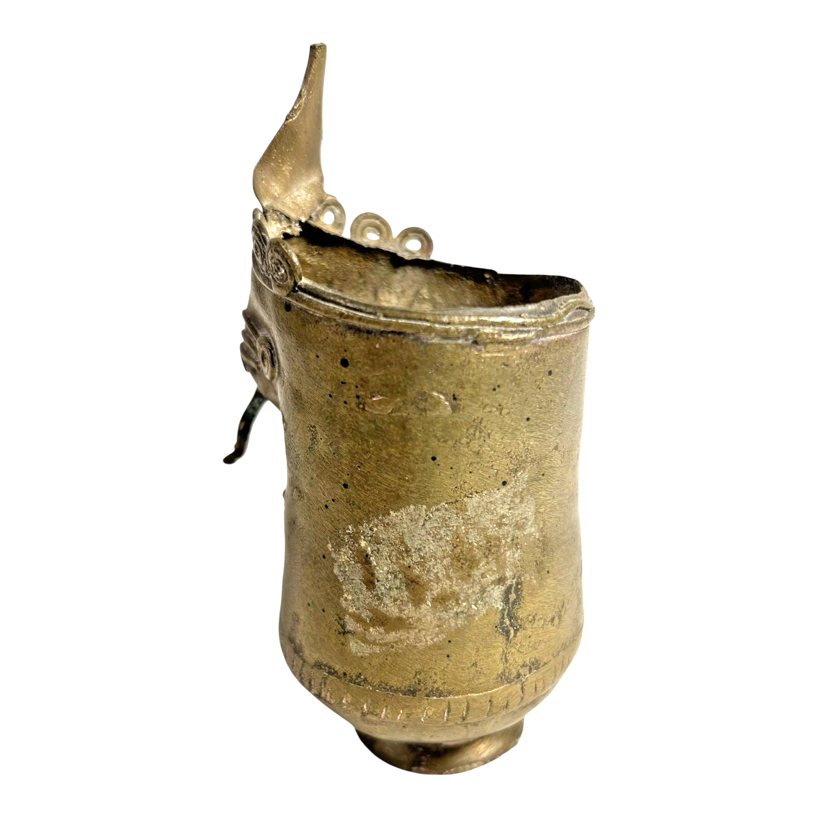 Antique Rare Asian Nepalese Gold Gilt Bronze Ganesha Ritual Cup