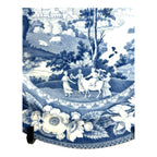 Antique Staffordshire Blue Transferware Riley Plate - Village Ladies