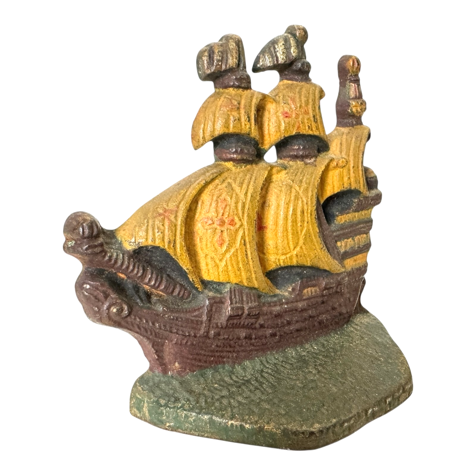 Vintage Hubley Style Cast Iron Nautical Boat Ship Doorstop