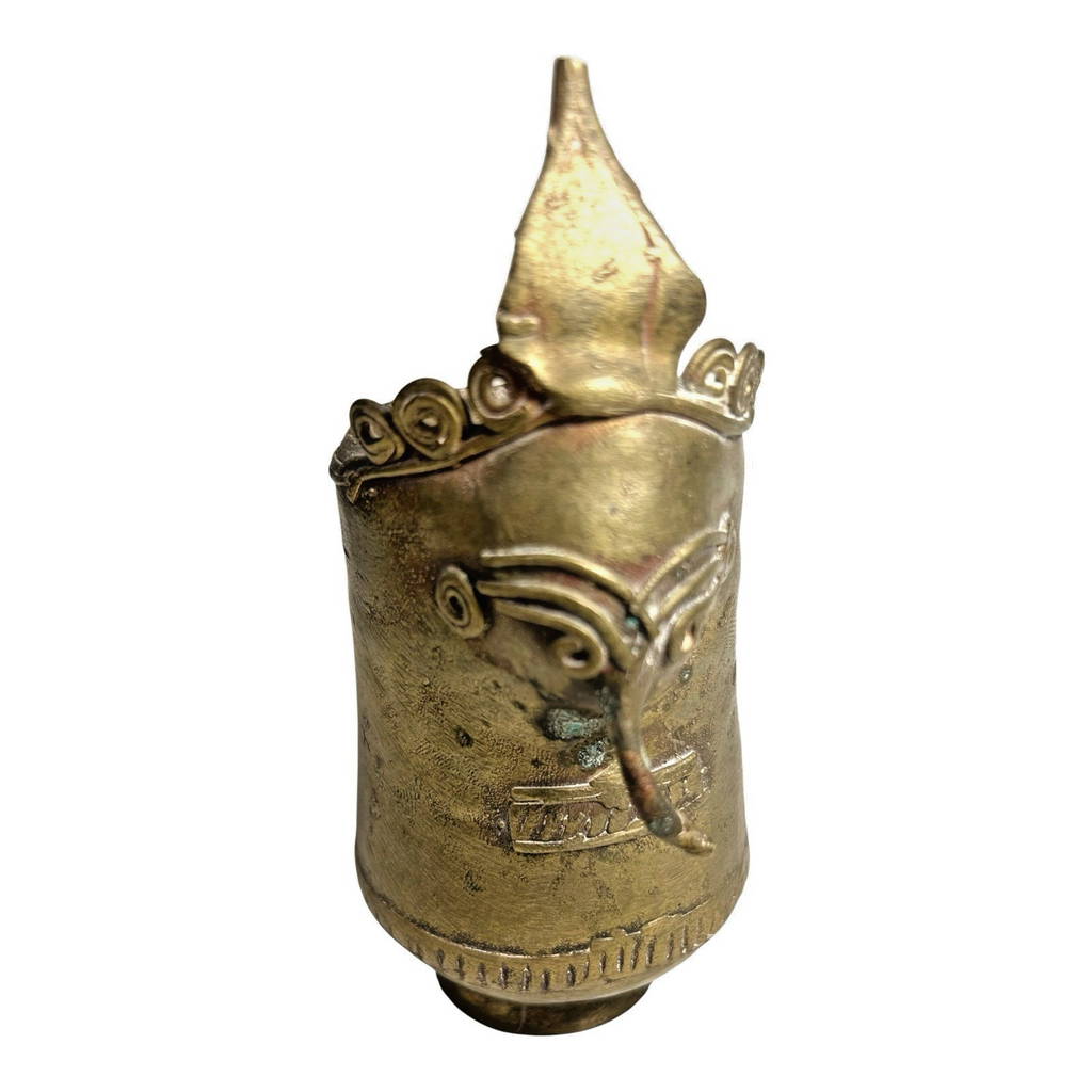 Antique Rare Asian Nepalese Gold Gilt Bronze Ganesha Ritual Cup