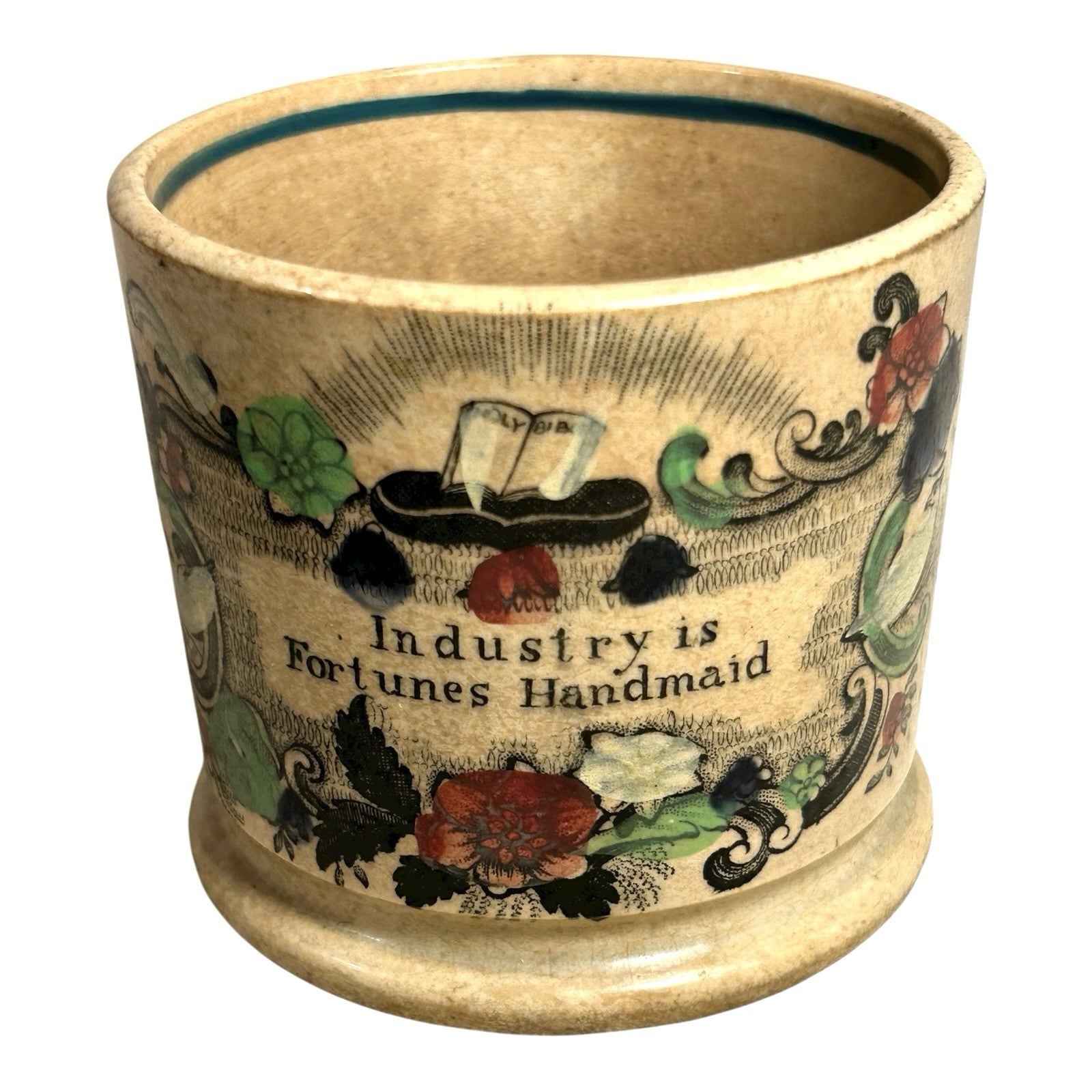Antique 1800's Staffordshire Childs Nursery Mug