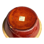 Antique Yellowware Red Brown Rockingham Glaze Mixing Bowl - Martha Stewart Prop