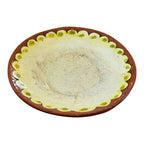 Vintage Keyser Pennsylvania German Sgraffito Redware Plate - Yellow Design