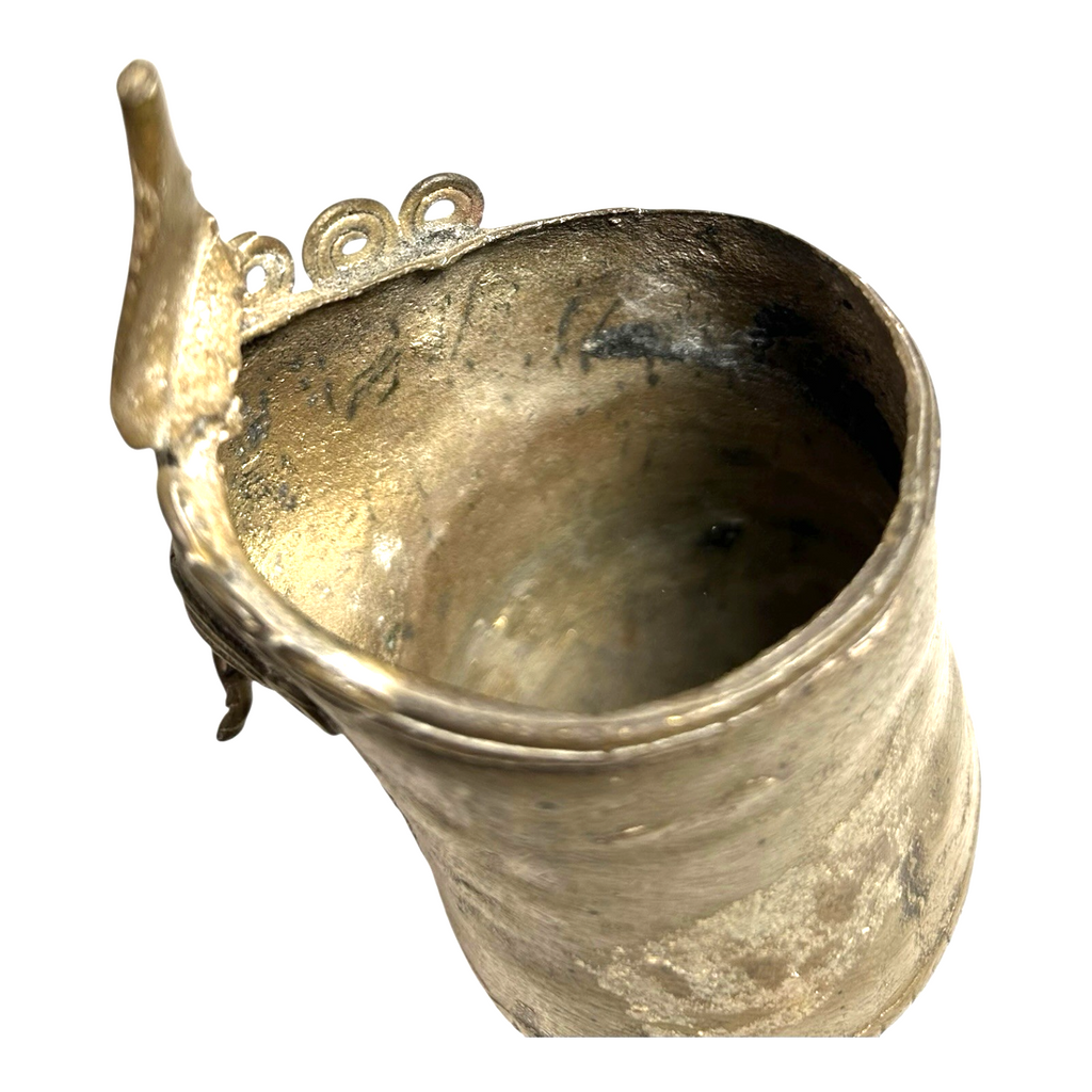 Antique Rare Asian Nepalese Gold Gilt Bronze Ganesha Ritual Cup