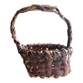 Antique Americana Primitive Birch Bark Folk Art Gathering Basket