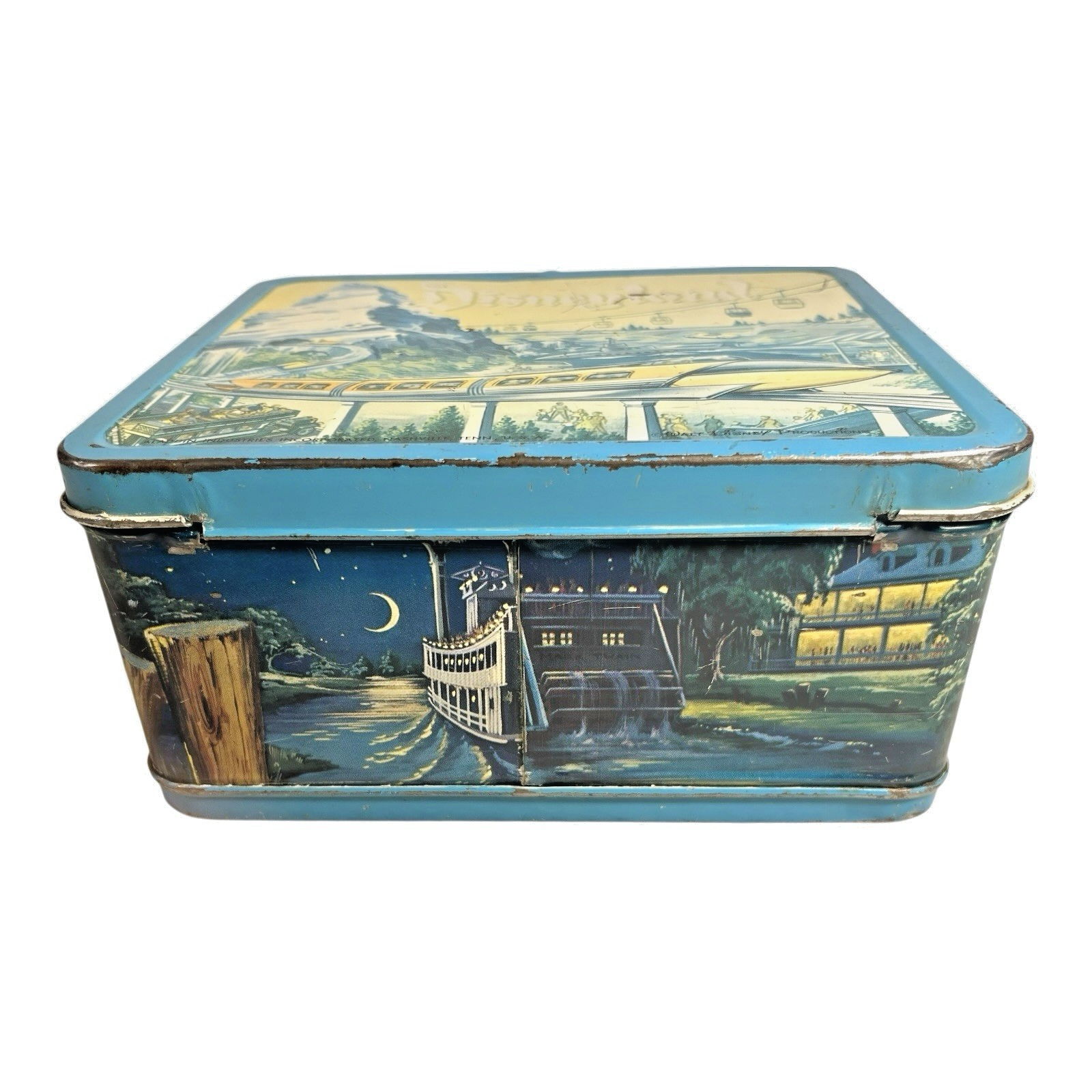 Vintage 1960 Aladdin Disneyland Metal Lunch Box & Thermos Set