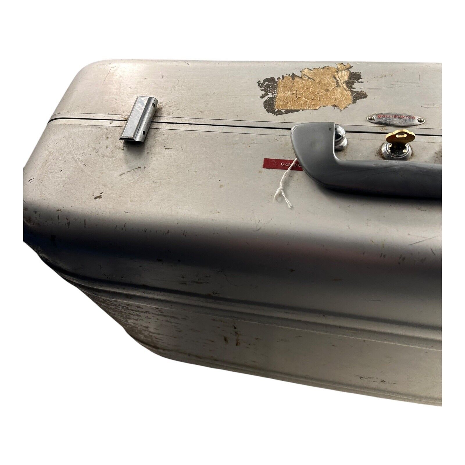 Vintage Halliburton Aluminum Suitcase with Underwater Naval Systems Center Logo