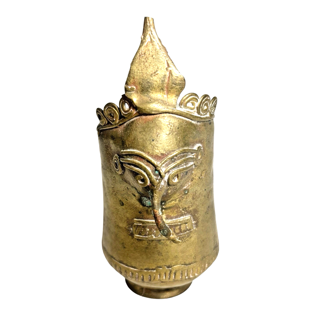 Antique Rare Asian Nepalese Gold Gilt Bronze Ganesha Ritual Cup