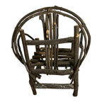 Antique Rustic Adirondack Twig Miniature Folk Art Rocking Chair