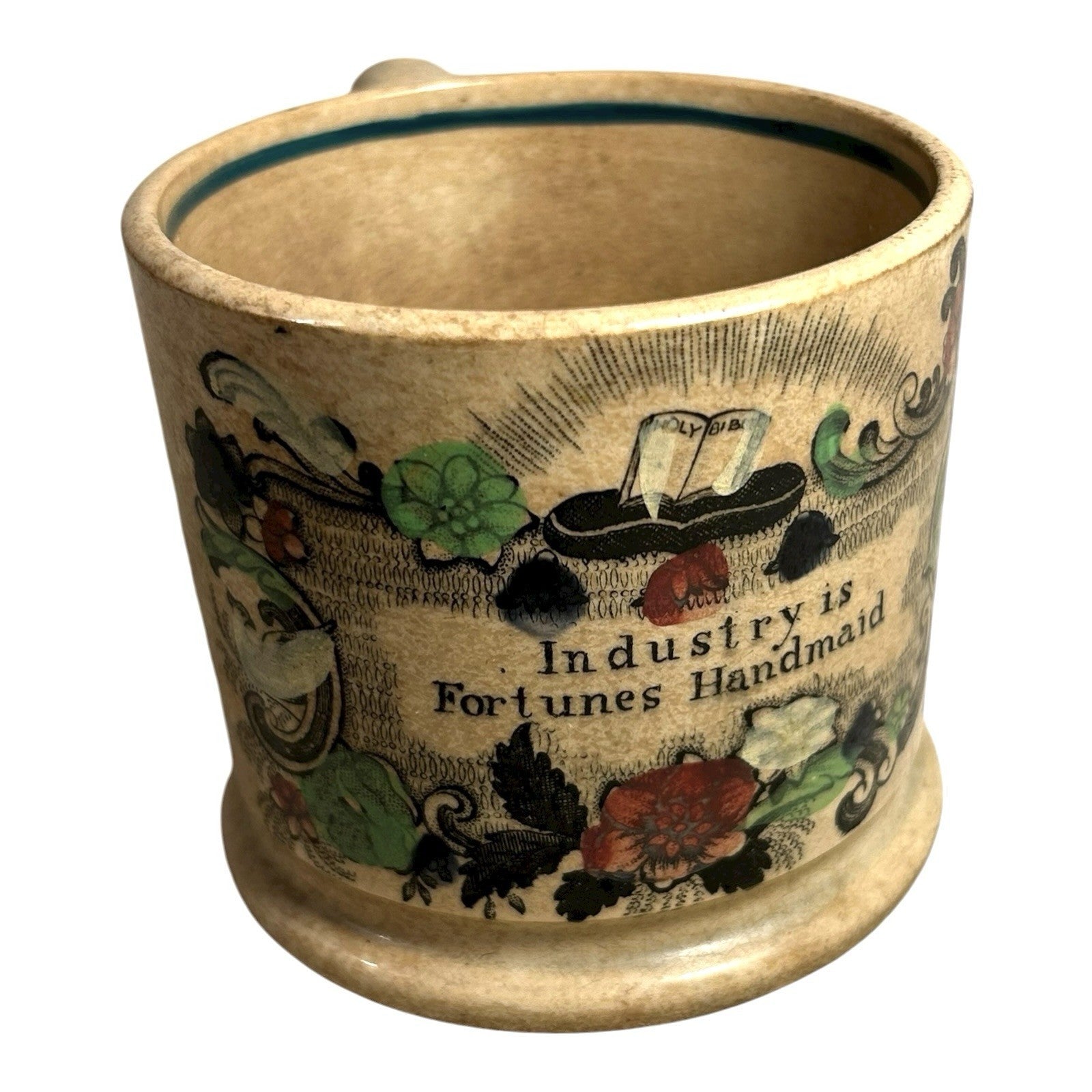 Antique 1800's Staffordshire Childs Nursery Mug