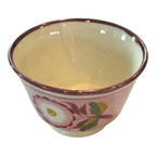 Antique Staffordshire Pink Lustre Lustreware Floral Cup & Saucer