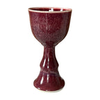 Vintage Gerry Williams Red Glazed Stoneware Pottery Goblet Cup (Signed)