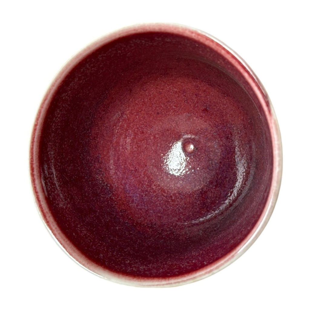 Vintage Gerry Williams Red Glazed Stoneware Pottery Goblet Cup (Signed)