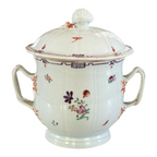 Antique Chinese Export Porcelain Decorative Floral Covered Jar with Berry Finial