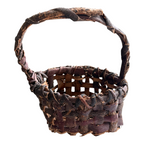 Antique Americana Primitive Birch Bark Folk Art Gathering Basket
