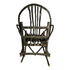 Antique Rustic Adirondack Twig Miniature Folk Art Rocking Chair