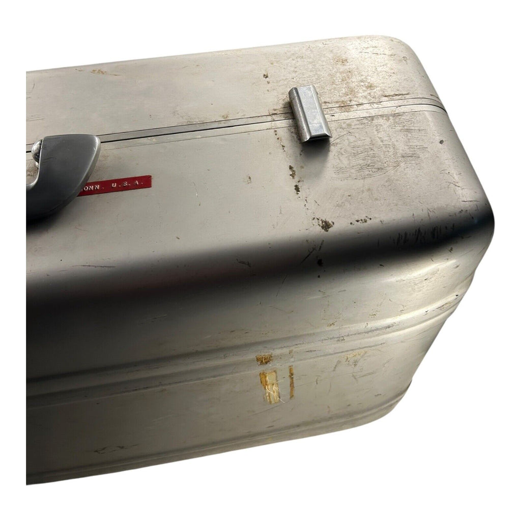 Vintage Halliburton Aluminum Suitcase with Underwater Naval Systems Center Logo
