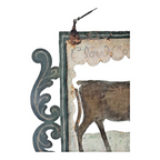 Antique Early 1900s American Folk Art Hand-Cut Metal Ranch Trade Sign, Steer/Cow