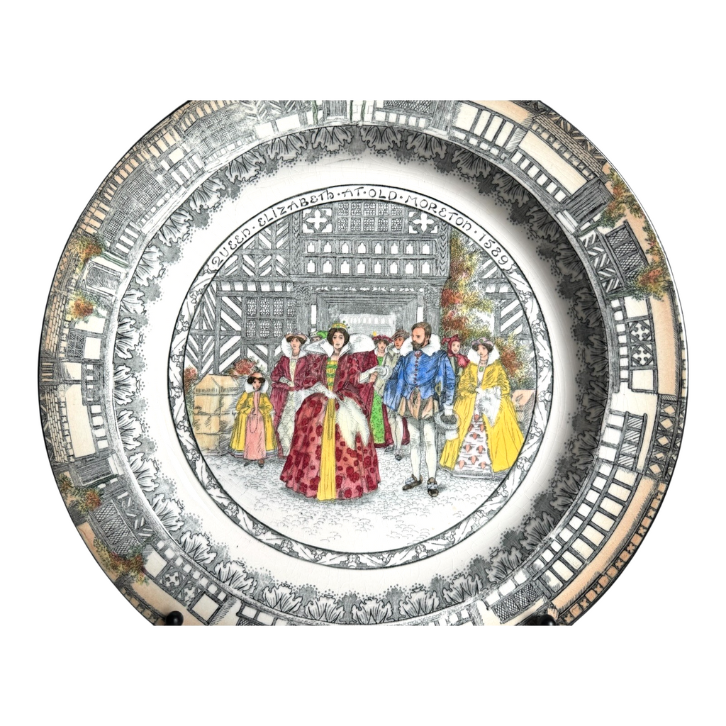 Antique English Transferware Royal Doulton Old Moreton Tudor Plate, 12”