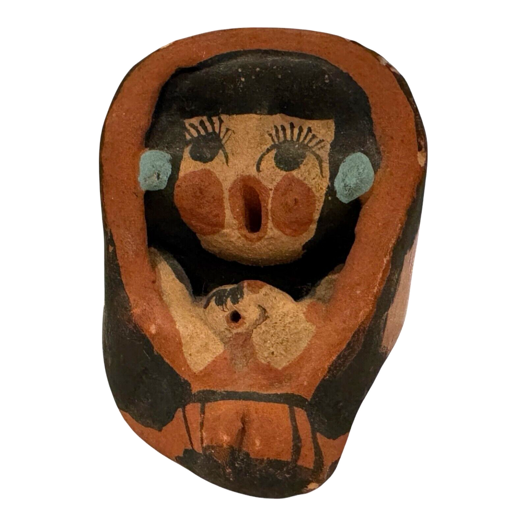 Vintage Native American Jemez Pueblo Pottery Storyteller Figure