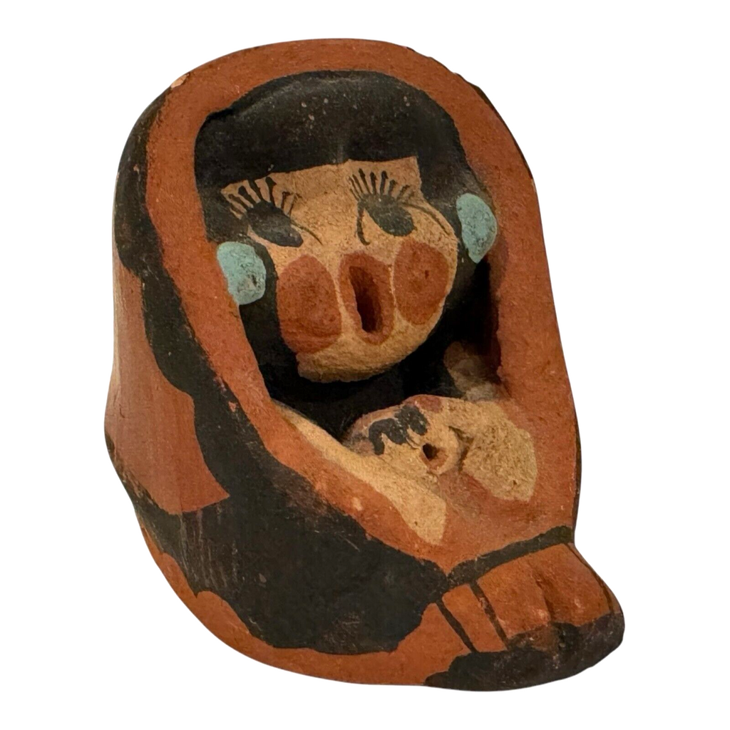 Vintage Native American Jemez Pueblo Pottery Storyteller Figure