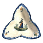 Antique Quimper France Pottery Breton Woamn Petit Breton Wall Hanging Dish