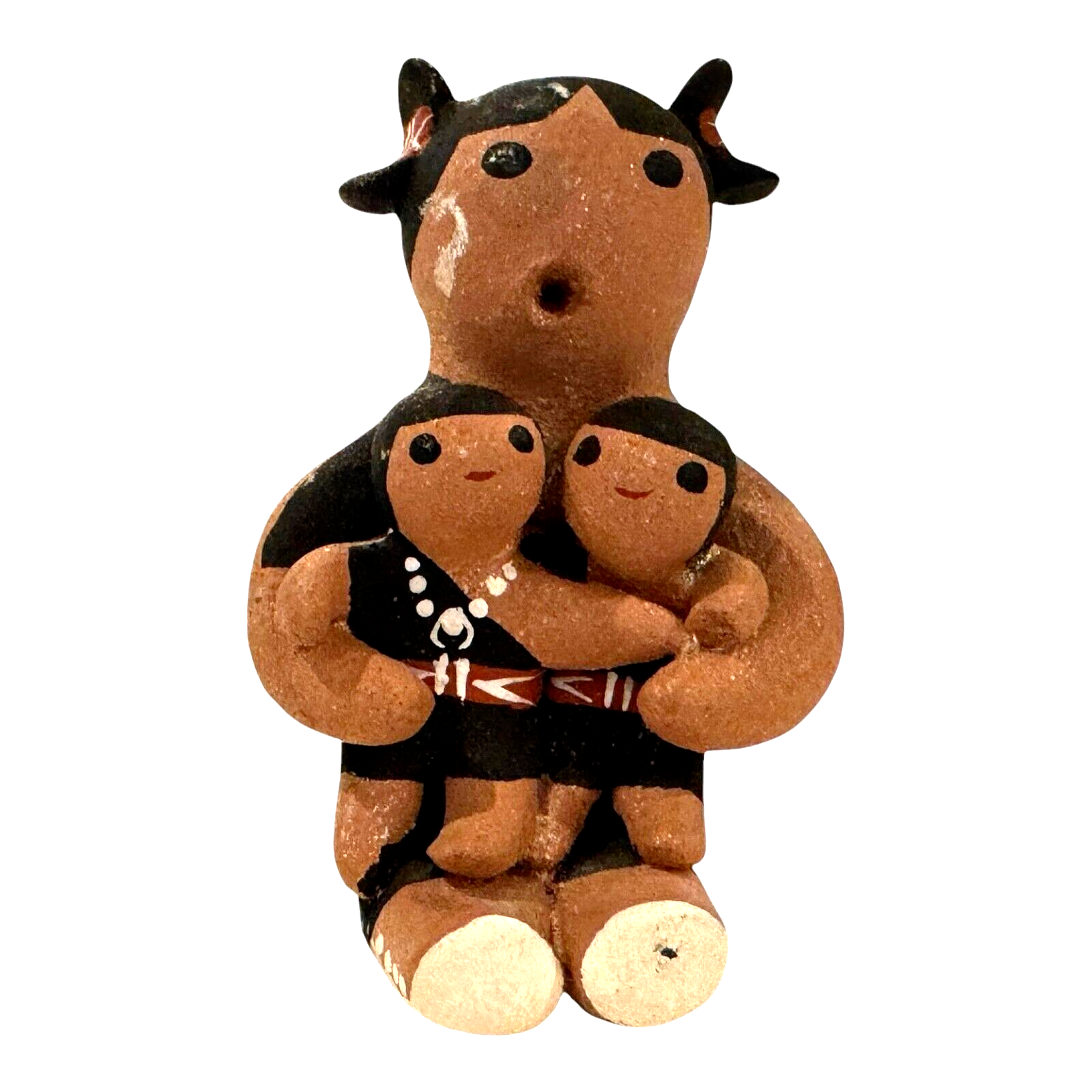 Vintage Native American Cochiti Pottery Storyteller Figurine - Signed