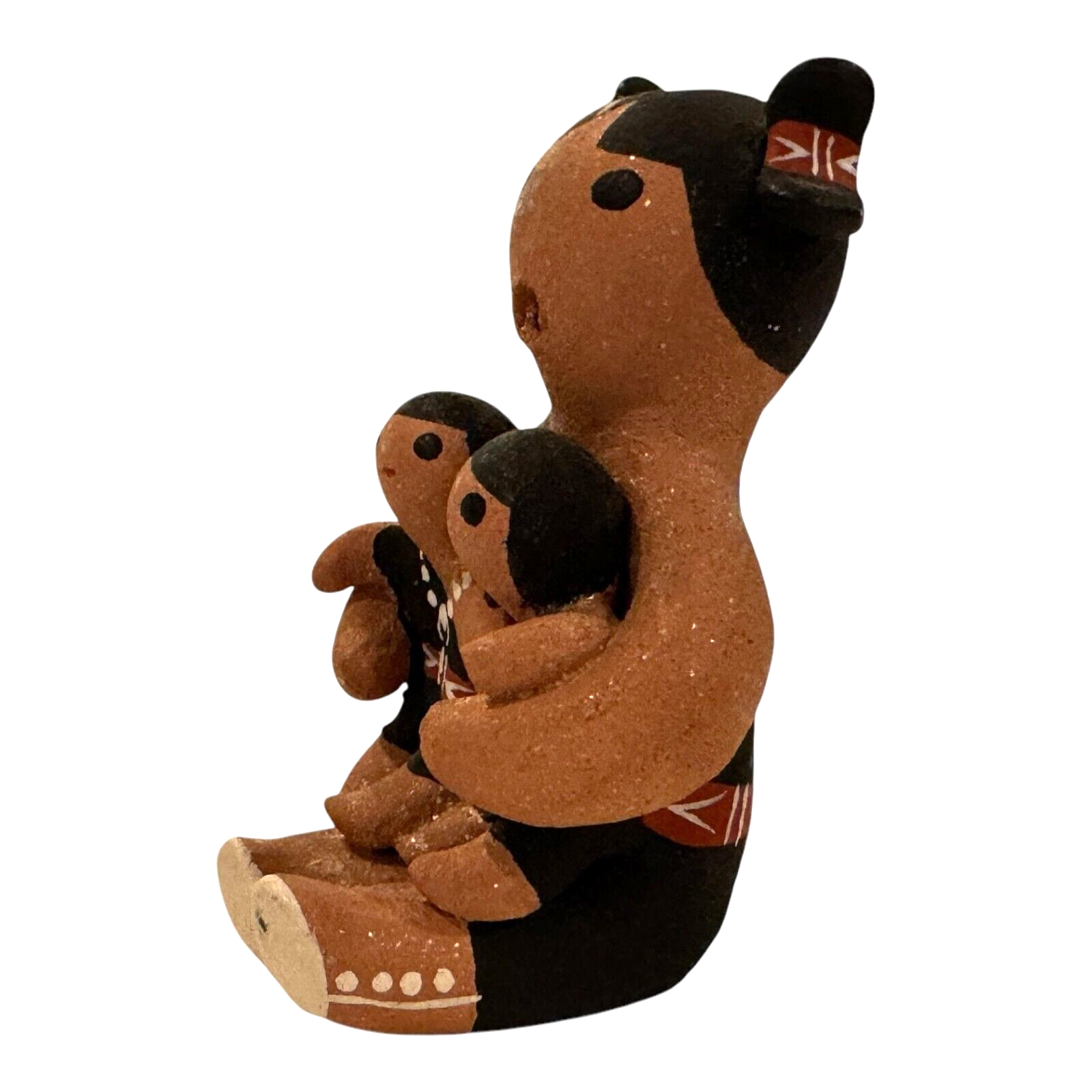 Vintage Native American Cochiti Pottery Storyteller Figurine - Signed