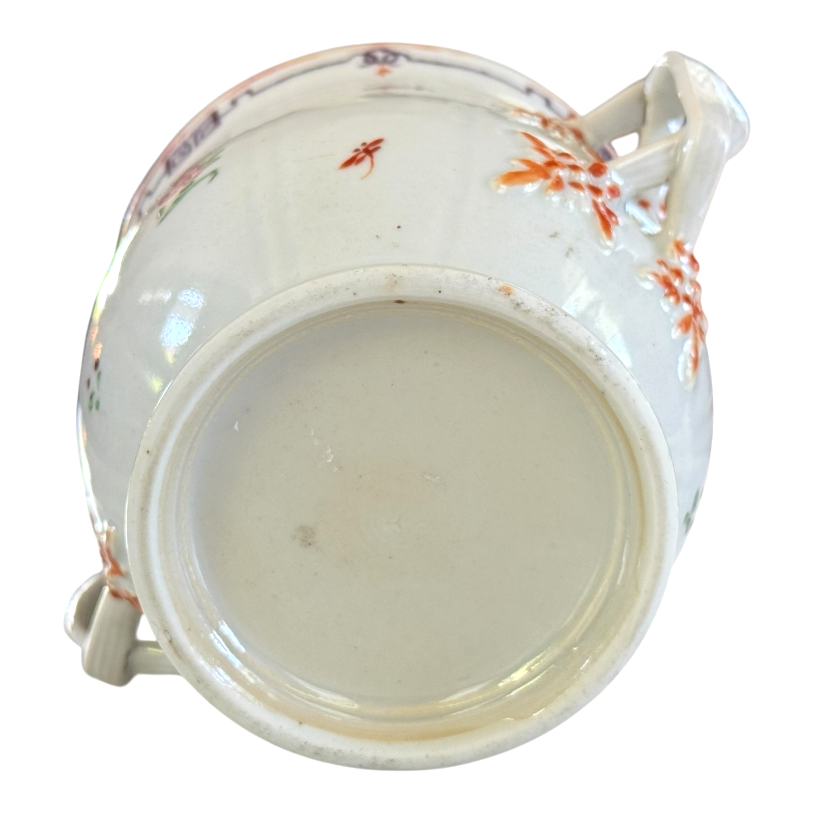 Antique Chinese Export Porcelain Decorative Floral Covered Jar with Berry Finial