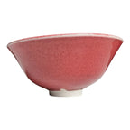 Vintage Studio Art Pottery Red Oxblood Glaze Chawan Matcha Tea Bowl