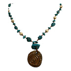 Vintage Native American Turquoise & Stone Necklace with Pendant