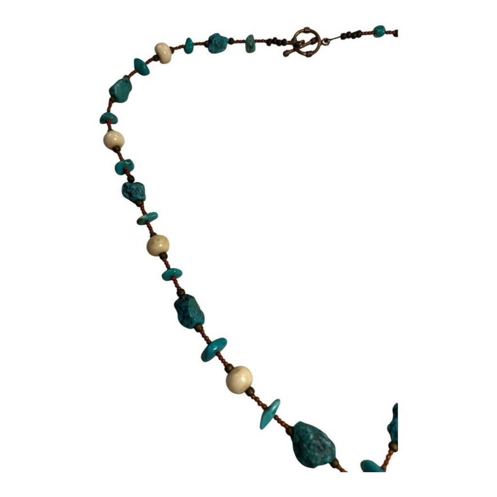 Vintage Native American Turquoise & Stone Necklace with Pendant