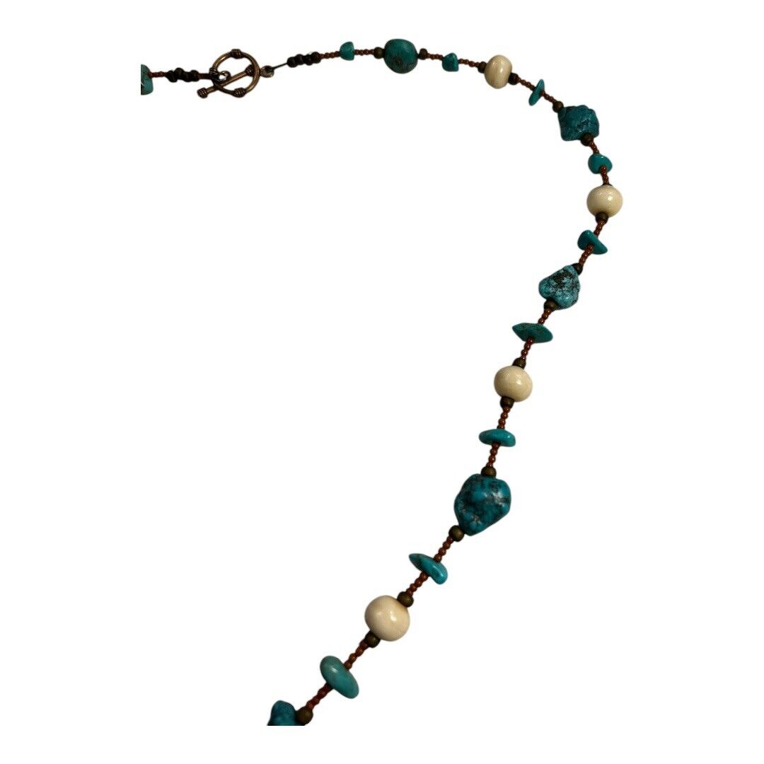 Vintage Native American Turquoise & Stone Necklace with Pendant
