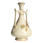 Antique Royal Worcester Art Nouveau Double Handled Floral Vase